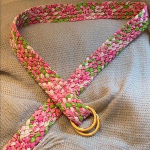 Lily Pulitzer braided canvas belt